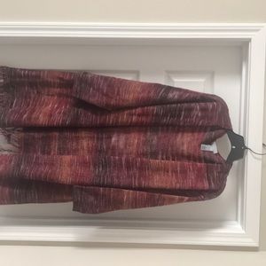 Long maroon/orange cardigan